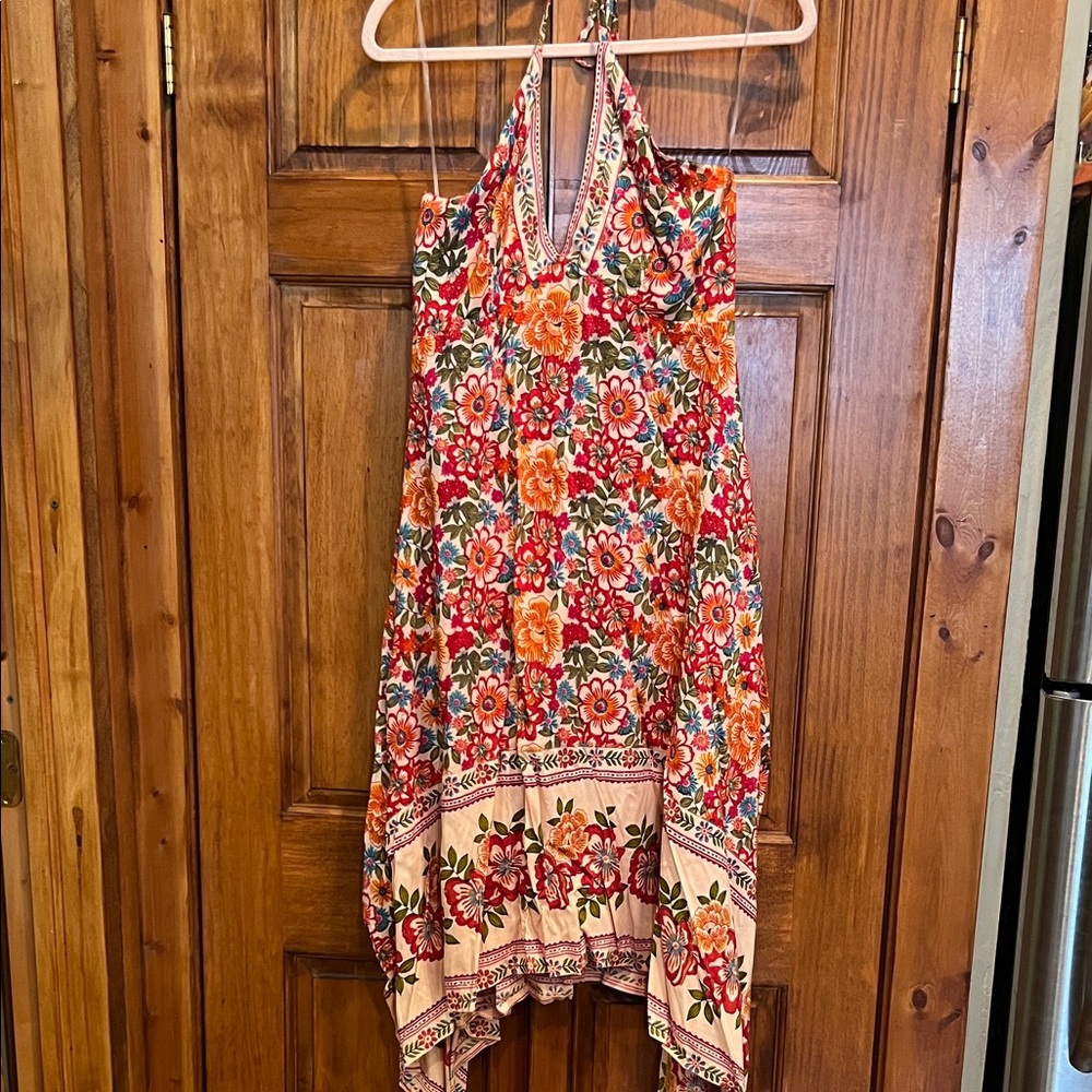 Magnolia boutique Floral Halter Dress